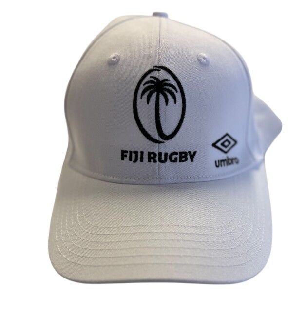 Fiji Rugby Union 2025 Umbro Players White Media Cap!
