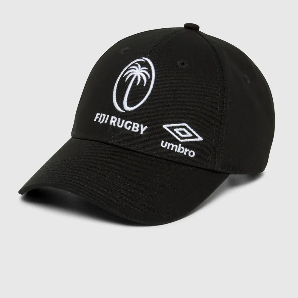 Fiji Rugby Union 2025 Umbro Players Black Media Cap!
