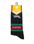 South Syd Rabbitohs NRL Cotton Striped Socks Adults Sizes M/L!