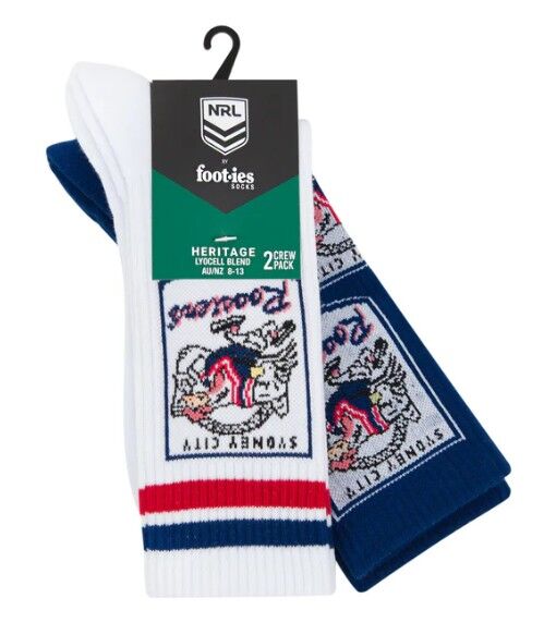 Sydney Roosters NRL Retro Sneaker Socks 2 pack!