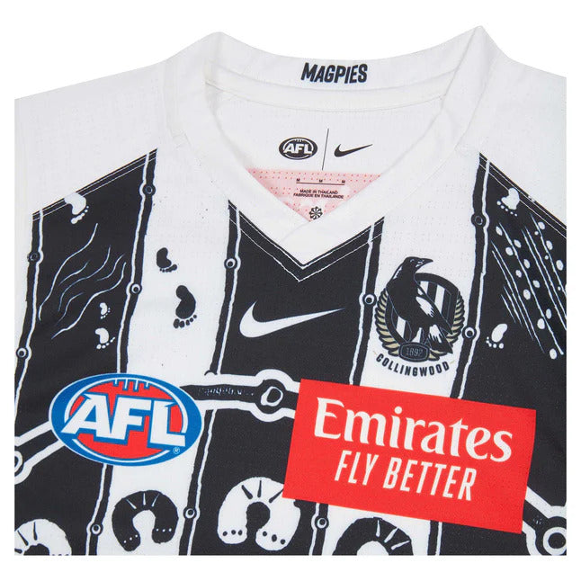 Collingwood Magpies AFL Indigenous Guernsey Sizes S-3XL! T4