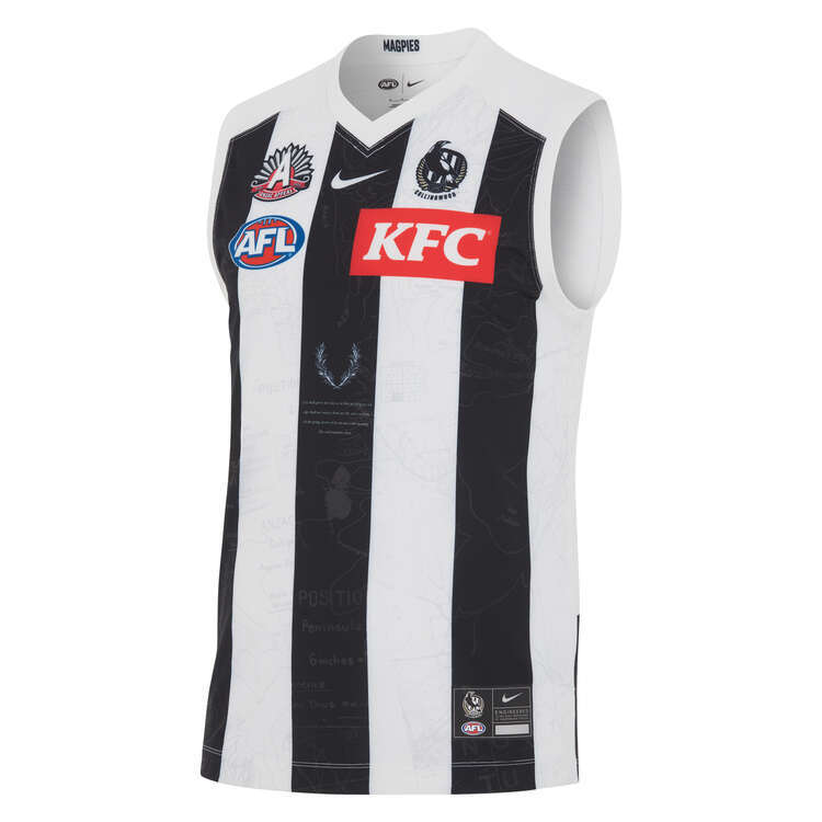Collingwood Magpies AFL ANZAC Guernsey Sizes S-3XL! T4