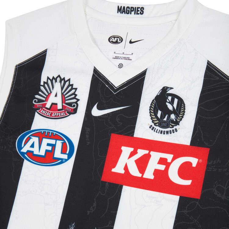 Collingwood Magpies AFL ANZAC Guernsey Sizes S-3XL! T4