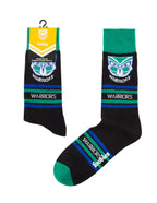 New Zealand Warriors NRL Cotton Striped Socks Adults Sizes M/L!