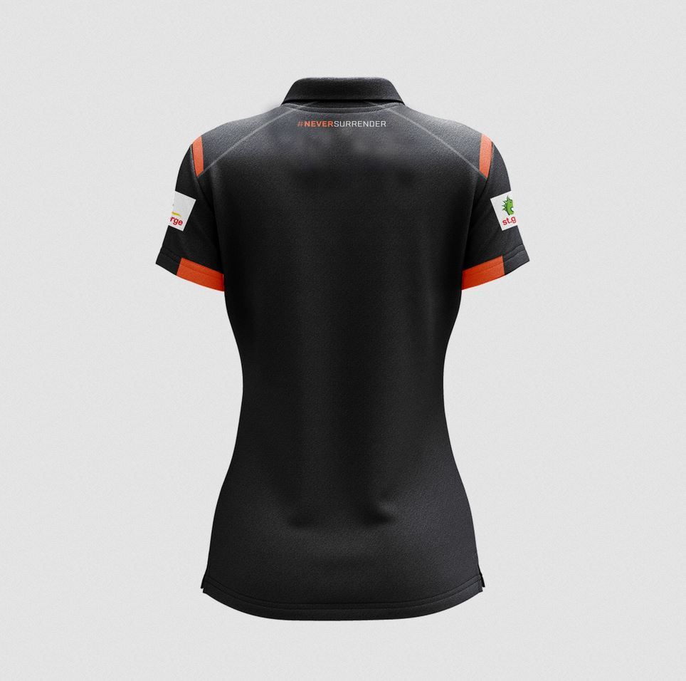 GWS Giants AFL 2020 AFL XBlades Ladies Media Polo Gunmetal Sizes 8-18!