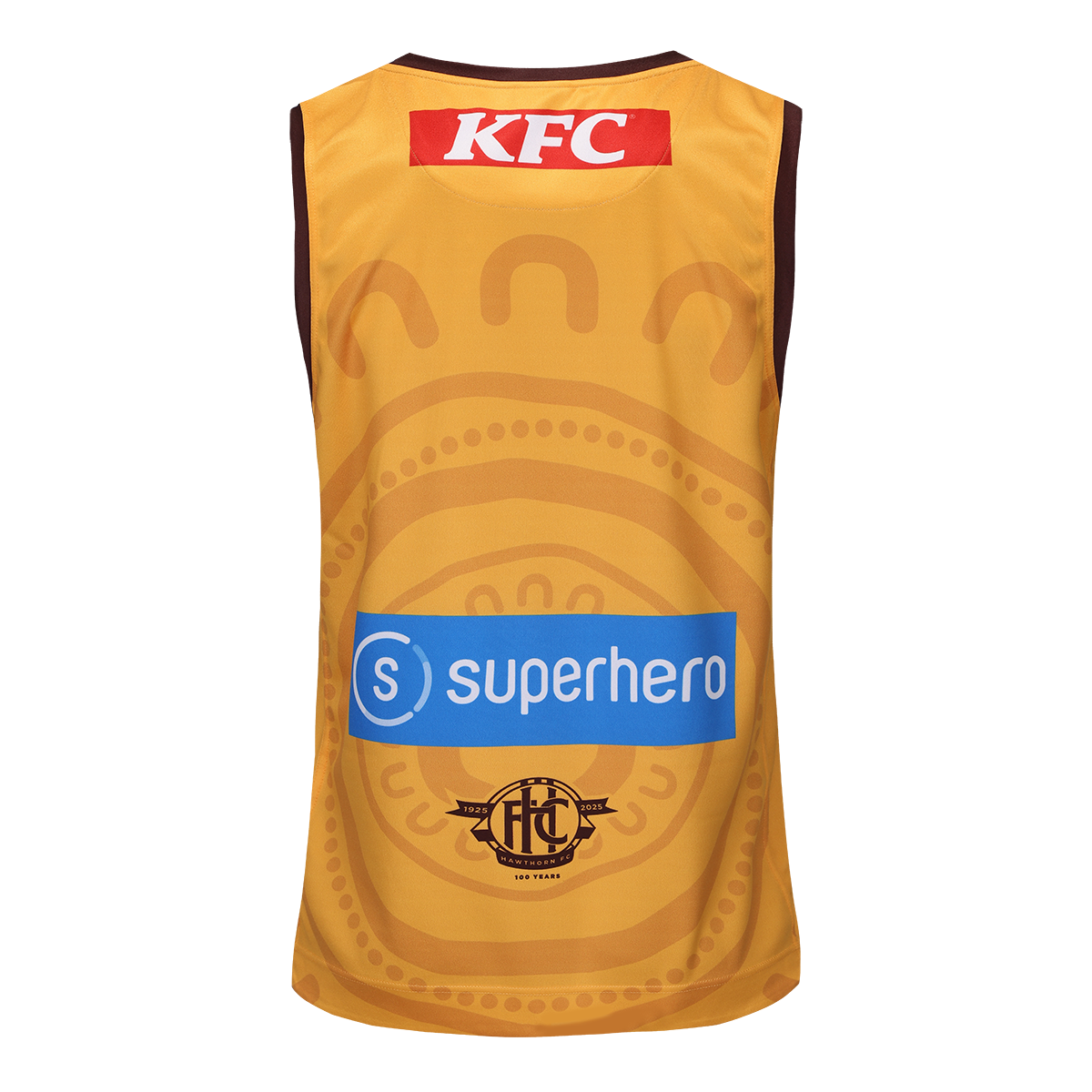 Hawthorn Hawks AFL ISC 2025 Gold/Brown Indigenous Guernsey Sizes S-7XL!