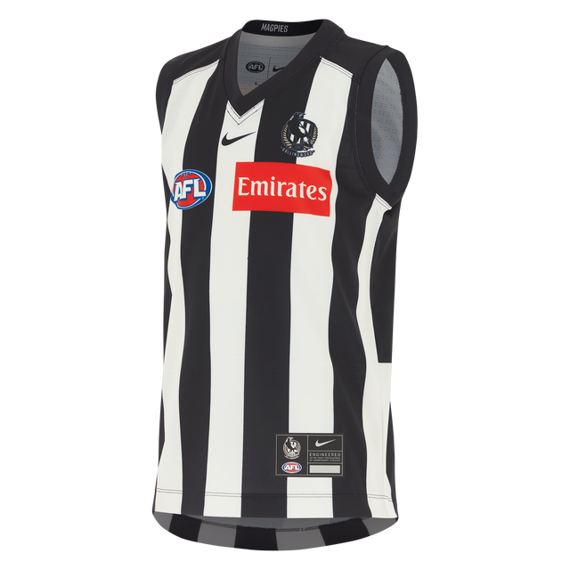 Collingwood Magpies AFL 2025  Home Guernsey Kids Sizes XS-XL!