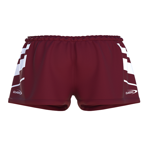 QLD Maroons Youth Kids Classic Hero Footy Shorts Size 6-14