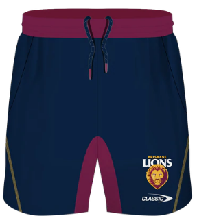 Brisbane Lions AFL Players Classic Training Shorts Sizes S-5XL! T1