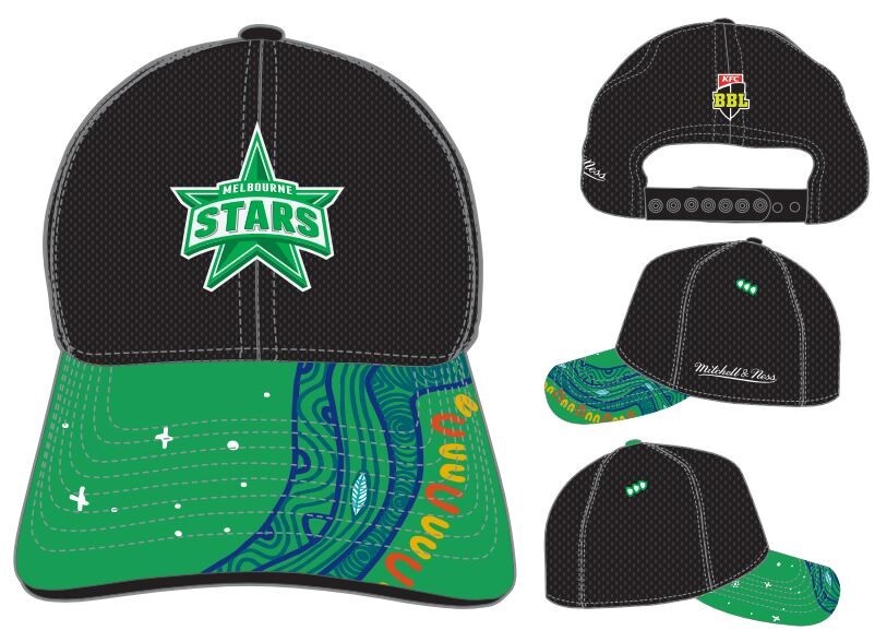 Melbourne Stars Big Bash BBL Cricket Players Indigenous Training Cap/Hat!