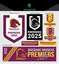Brisbane Broncos NRL 2025 Premiers iTag Giant Car Decal Sheet!
