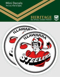 Illawarra Steelers ARL NRL iTag UV Car Heritage Logo Mini Decal Sticker (2 Pack)