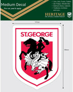 St George Illawarra Dragons Heritage NRL iTag UV Car Medium Decal Sticker