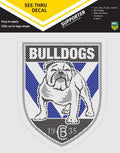 Official Canterbury Bulldogs NRL iTag UV Car See Thru Logo Window Decal Sticker