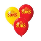 Gold Coast Suns AFL Party Pack 25 Balloons & 5 Happy Birthday Banners!