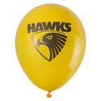 Hawthorn Hawks AFL Grand Party Pack 10 Balloons & 5 Go Hawks Birthday Banners!