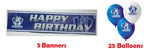 North Melbourne Kangaroos AFL Party Pack 25 Balloons & 5 Happy Birthday Banners!