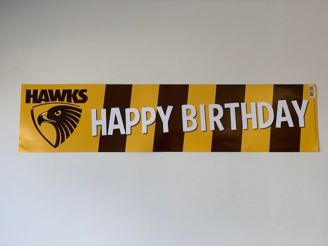 Hawthorn Hawks AFL Party Pack 25 Balloons & 2 Happy Birthday Banners