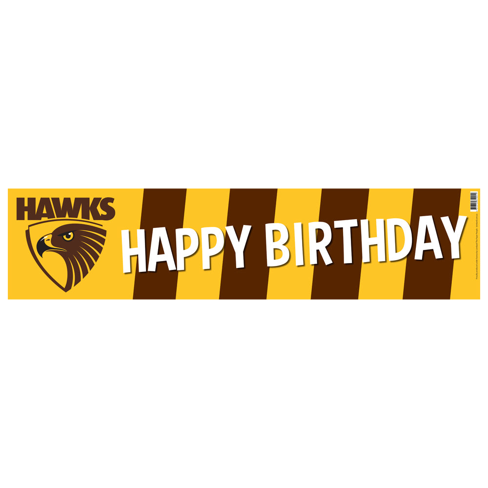 Hawthorn Hawks AFL Party Pack 25 Balloons & 2 Happy Birthday Banners