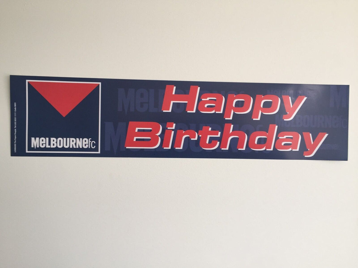Official AFL Melbourne Demons Happy Birthday Banner Poster