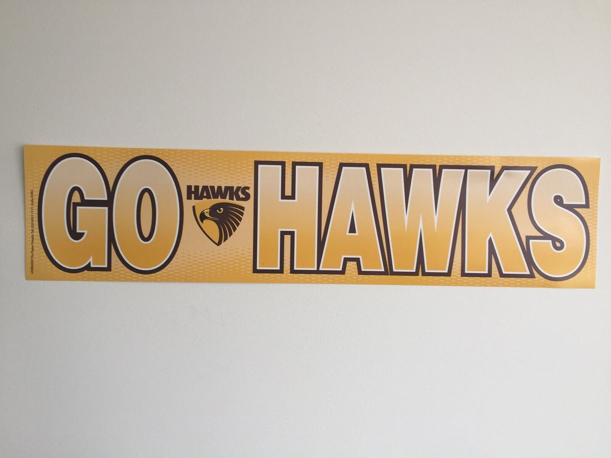 Official AFL Hawthorn Hawks Go Hawks Banner Poster