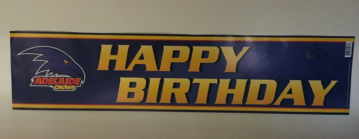 Official AFL Adelaide Crows Happy Birthday Banners Posters x 2