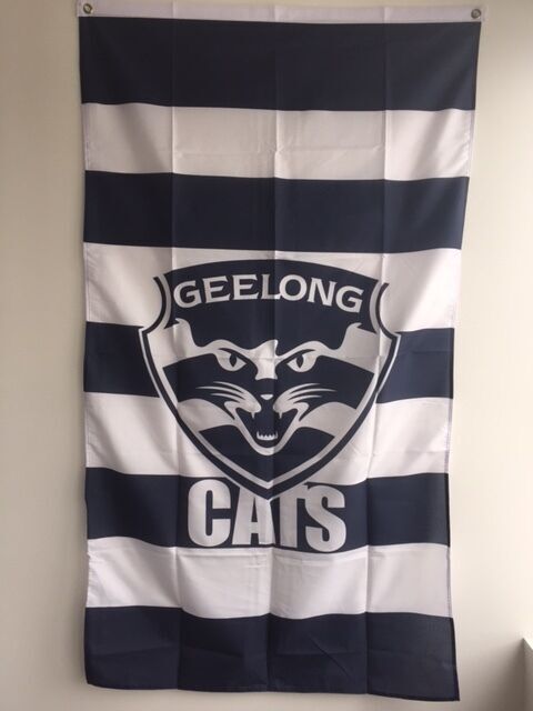 Official AFL Geelong Cats Supporters Wall Cape Banner Flag 90 x 150 cm