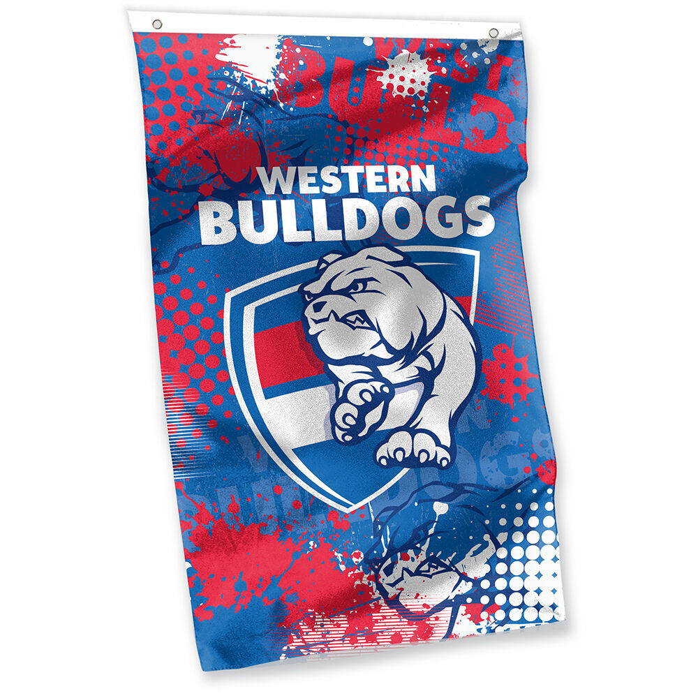 Official Western Bulldogs Wall Cape Banner Flag (90 cm x 150 cm)