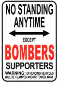 AFL Essendon Bombers No Standing Except Bombers Supporters Sign Poster