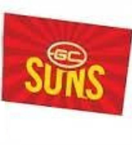 Official AFL Gold Coast Suns Large Flag (NO STICK/FLAG POLE)