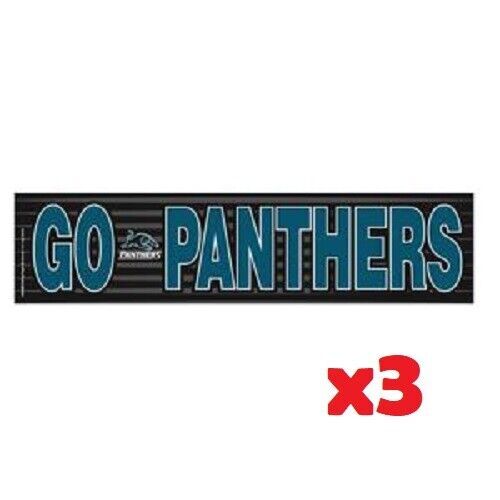 Official NRL Penrith Panthers Go Panthers Birthday Party Banners Posters Sign x3