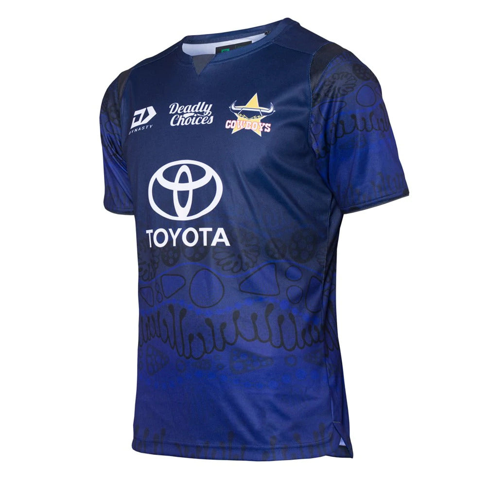 North Qld Cowboys NRL Dynasty Indigenous Training T Shirt Sizes S-3XL! T2
