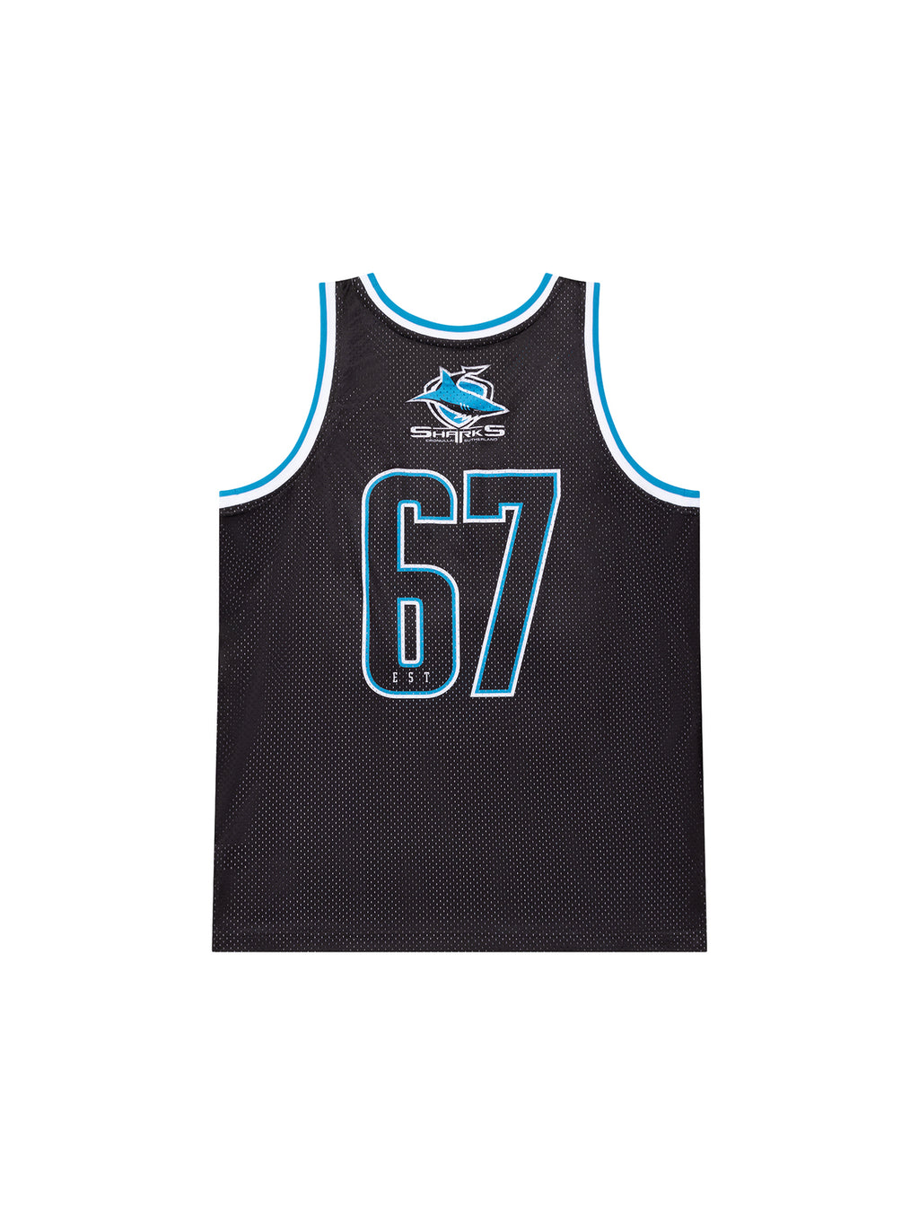 Cronulla Sharks NRL NAR Basketball Singlet Size S- 5XL! S4