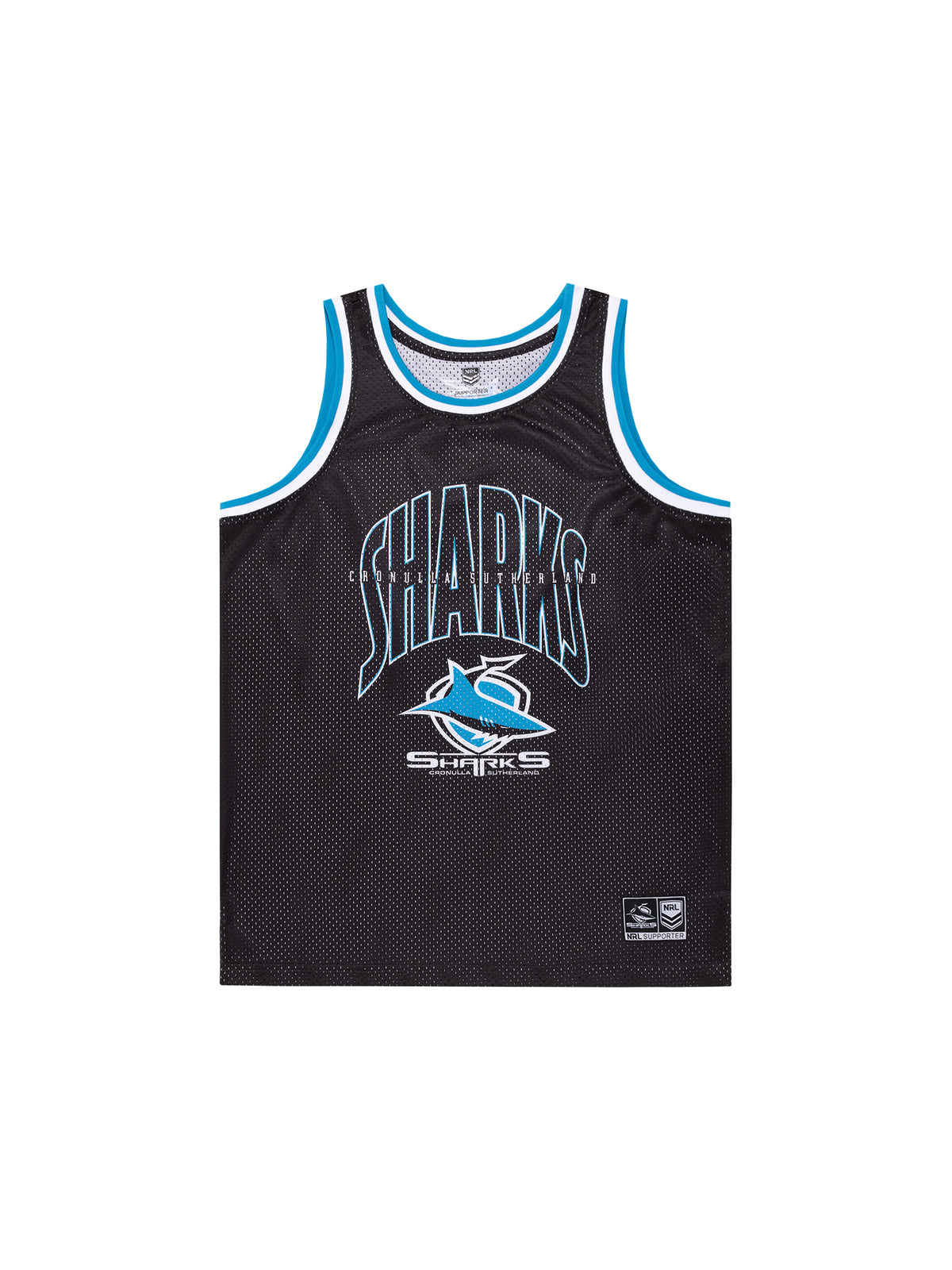Cronulla Sharks NRL NAR Basketball Singlet Size S- 5XL! S4