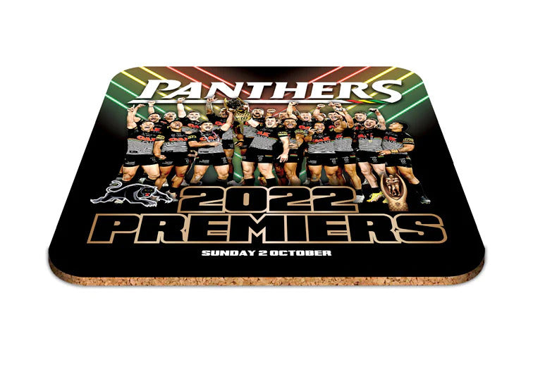 Penrith Panthers NRL Premiers 2022 Image Drink Cork Coasters (2 Pack) P2
