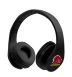 Brisbane Broncos NRL Foldable Bluetooth Stereo Headphones!