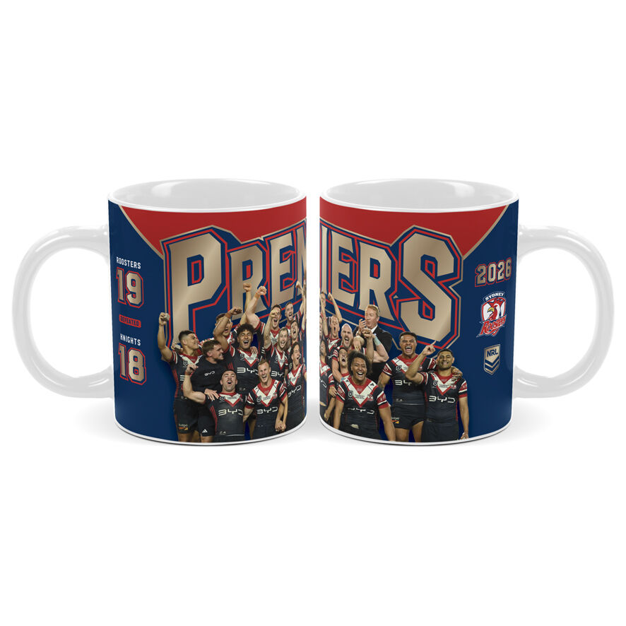 Sydney Roosters NRL Premiers 2026 Team Photo Ceramic Coffee Cup Mug P2! PRESALE