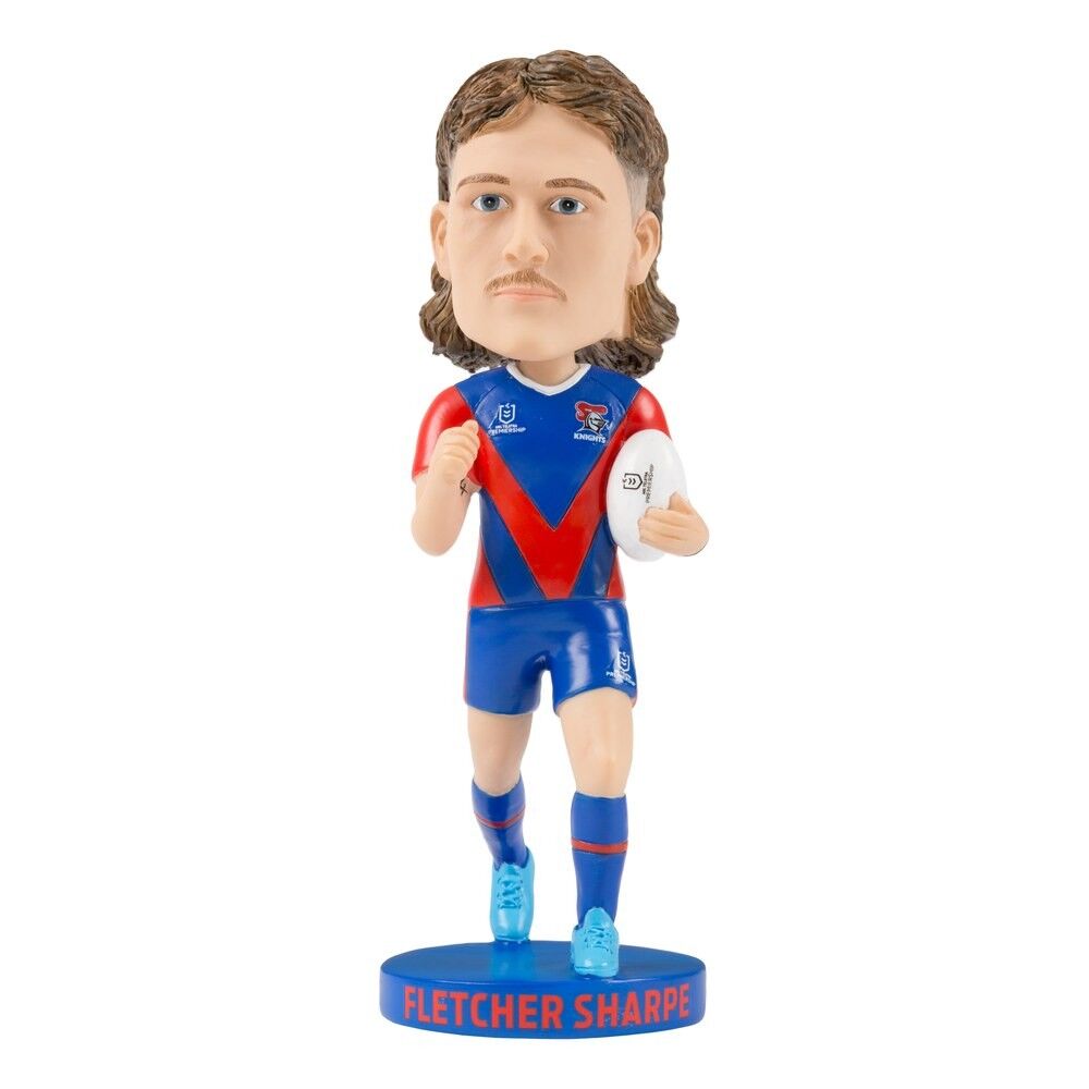 Fletcher Sharpe Newcastle Knights NRL Bobblehead Collectable 18cm Tall Statue Gift!