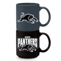 Penrith Panthers NRL Set of 2 Stackable Ceramic Coffee Mugs Cups!