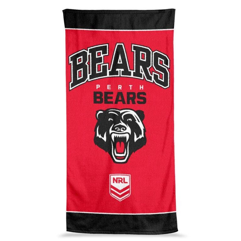 Perth Bears NRL Jumbo Beach Bath Towel 90cm by 170cm!