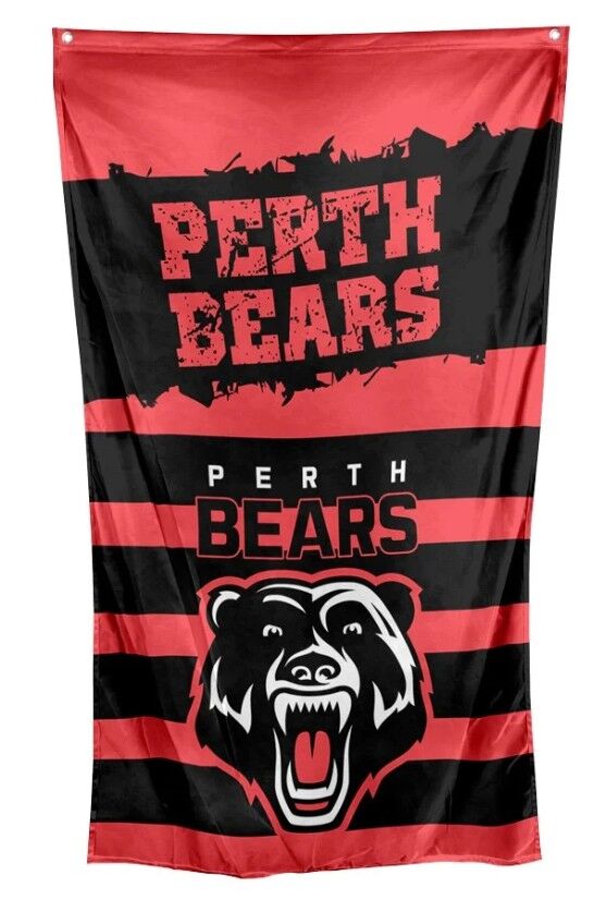 Perth Bears NRL Wall Cape Banner Flag 90 cm x 150 cm! (NO STICK/POLE)