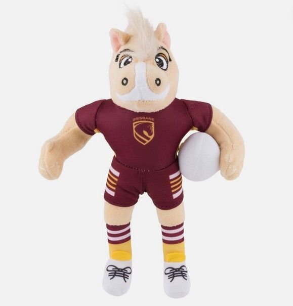 Brisbane Broncos NRL Kids Mascot Plush Soft Stuff Toy (27 cm)