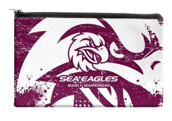 Manly Sea Eagles NRL Team Logo Large Neoprene Pencil Case!