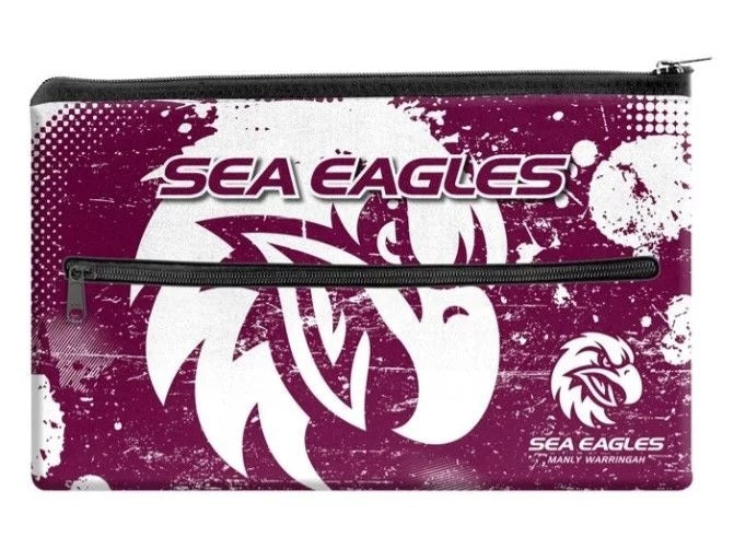Manly Sea Eagles NRL Team Logo Large Neoprene Pencil Case!