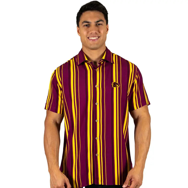 Brisbane Broncos NRL Sorrento Party Shirt Mens Sizes S-5XL!
