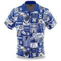 Canterbury Bulldogs NRL Fanatic Button Up Shirts Polo Sizes S-5XL!