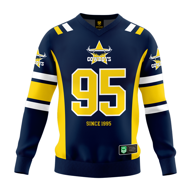 NQ Cowboys NRL 'Quarterback' Pullover Jersey Toddlers Sizes 1-4!