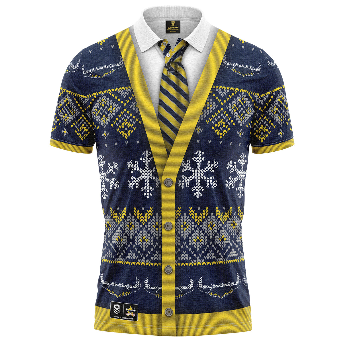 North Queensland Cowboys NRL Xmas Polo T Shirt Sizes S-5XL!