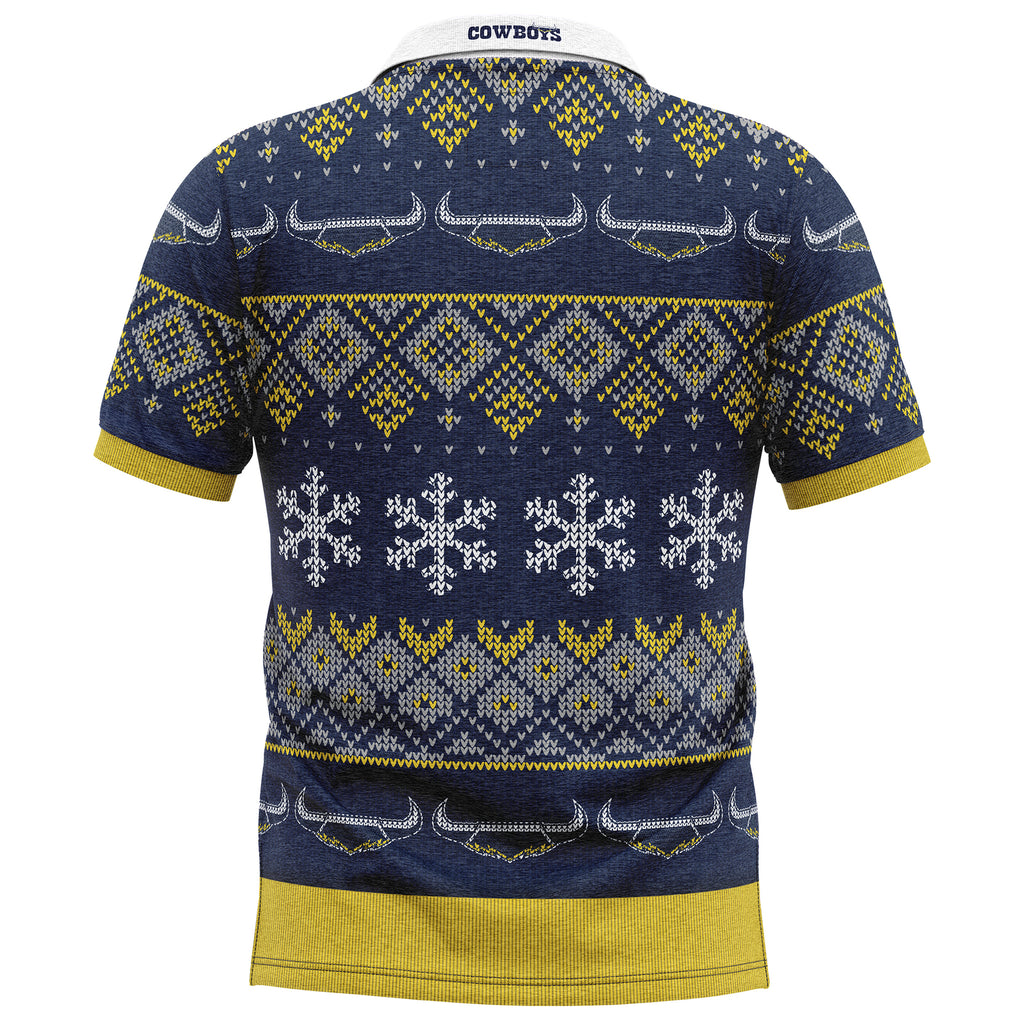 North Queensland Cowboys NRL Xmas Polo T Shirt Sizes S-5XL!