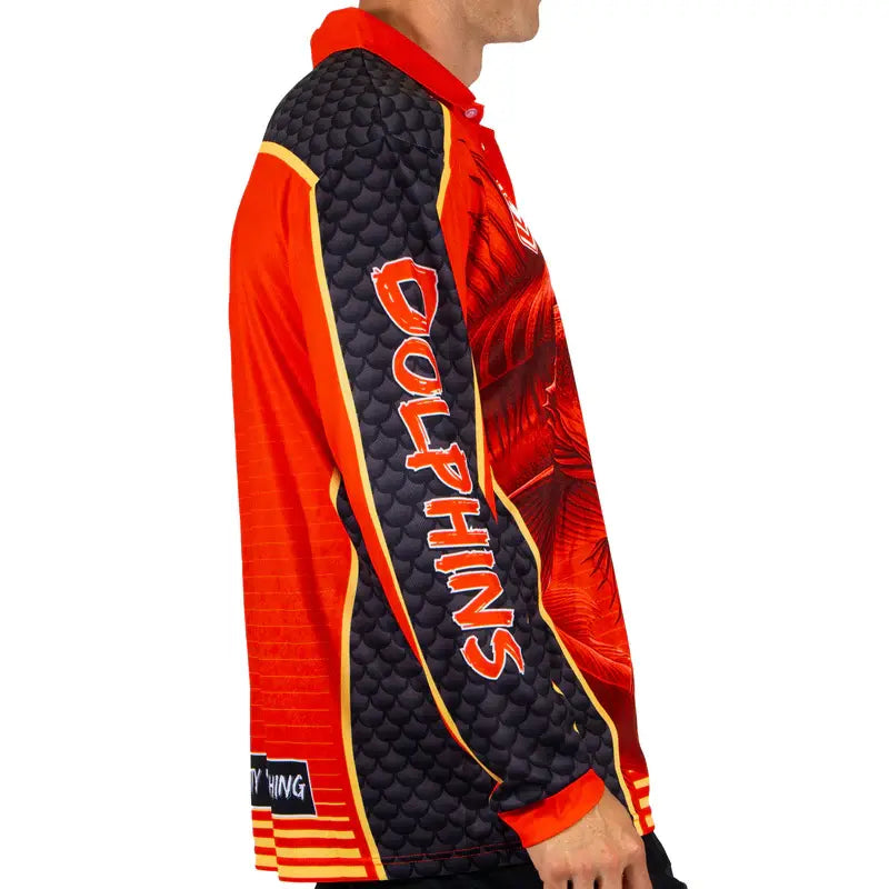 The Dolphins NRL Barracuda Fishing Shirt Mens Sizes S-5XL!